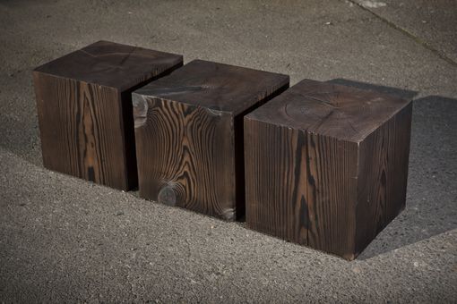 Handmade Solid Wood Cube Table by A+R_Busch | CustomMade.com