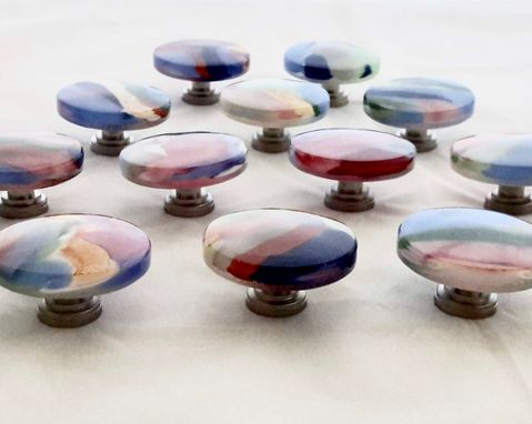 Custom Made Fused Glass Drawer Knobs And Pulls