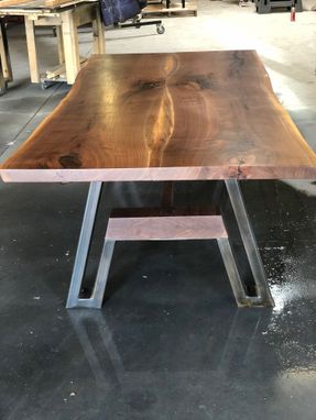 Custom Made Live-Edge Walnut Dining Table