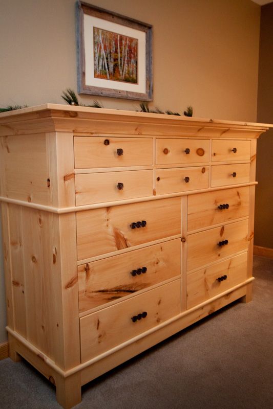 Hand Made Knotty Pine Dresser By Pin, Pine Furniture Dresser Drawer