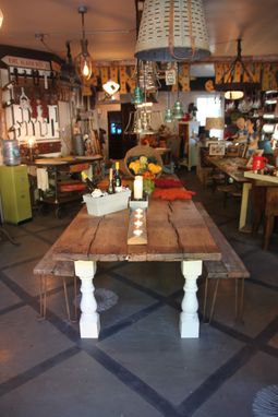 Custom Made Threshing Floor Farm Table