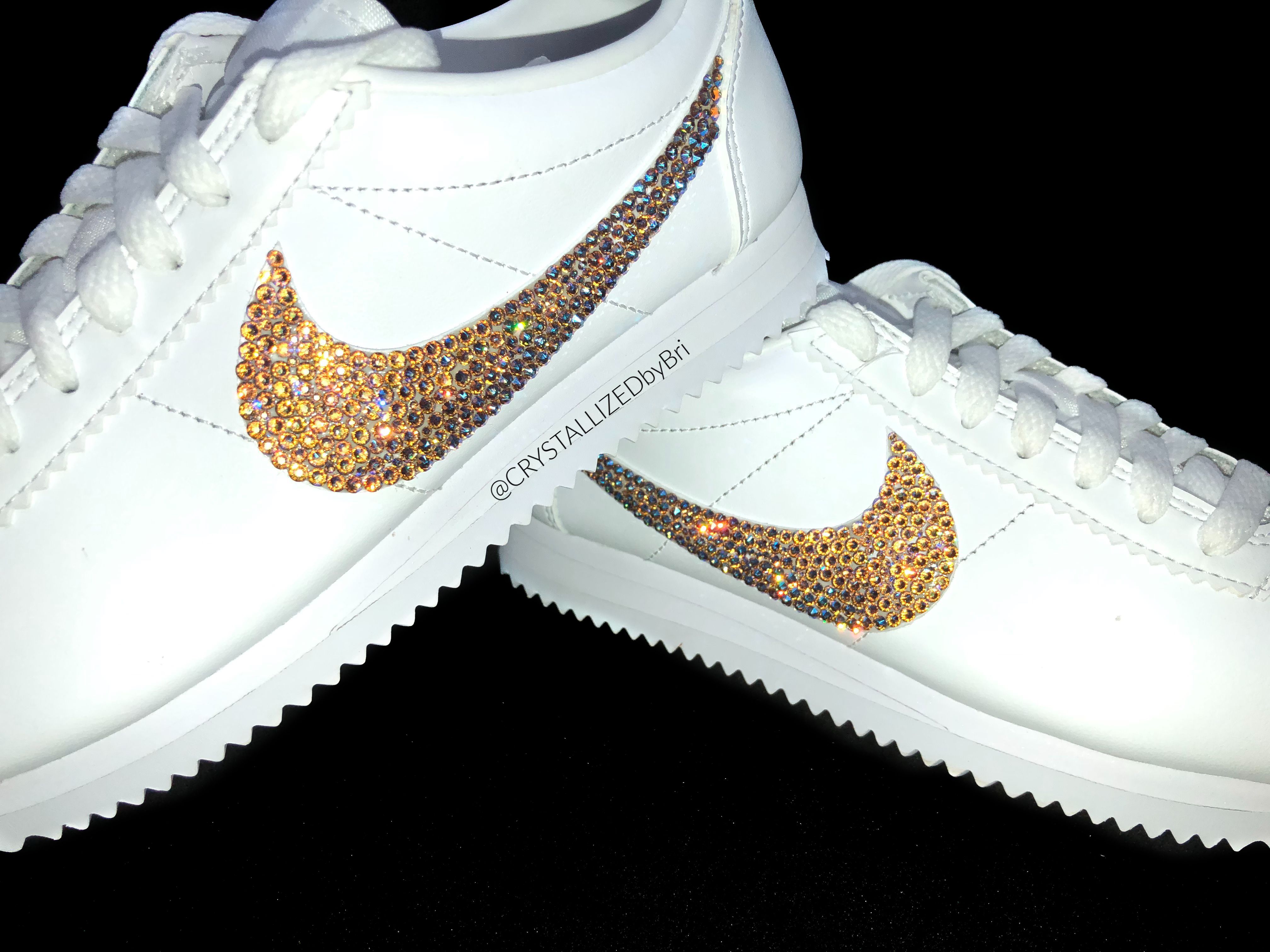 Buy Custom Nike Crystallized Classic Cortez Women's Sneakers Bling ...