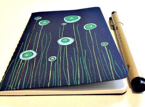 Custom Made Abstract Flower Hand Illustrated Notebook