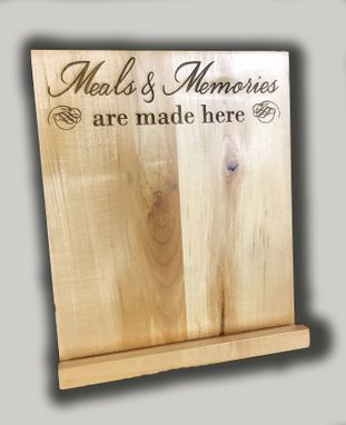 Custom Made Pine Laser Engraved, Personalized Ipad/Recipe Book Holder