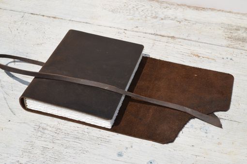 Custom Made Handmade Brown Leather Bound Journal Travel Adventure Diary Watercolor Art Notebook Ledger