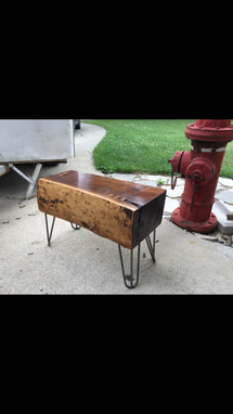 Custom Made Sold.... Black Walnut Rough Sawn Slab Coffee/End Table