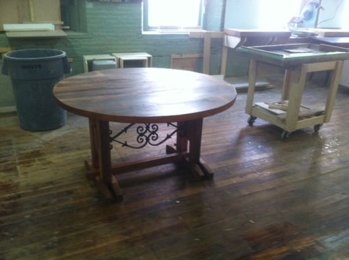 Custom Made 64" Round Reclaimed Pine Dining Table
