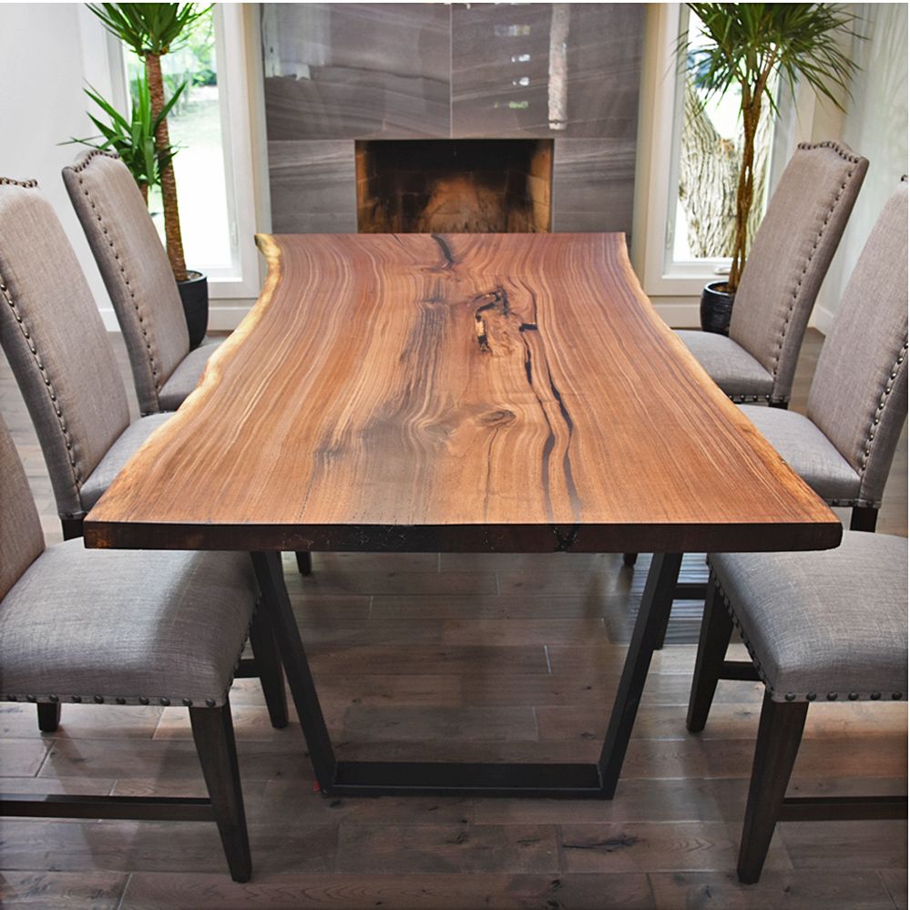 Live Edge Epoxy Dining Table Black Chicago Makers Studio - Chicago