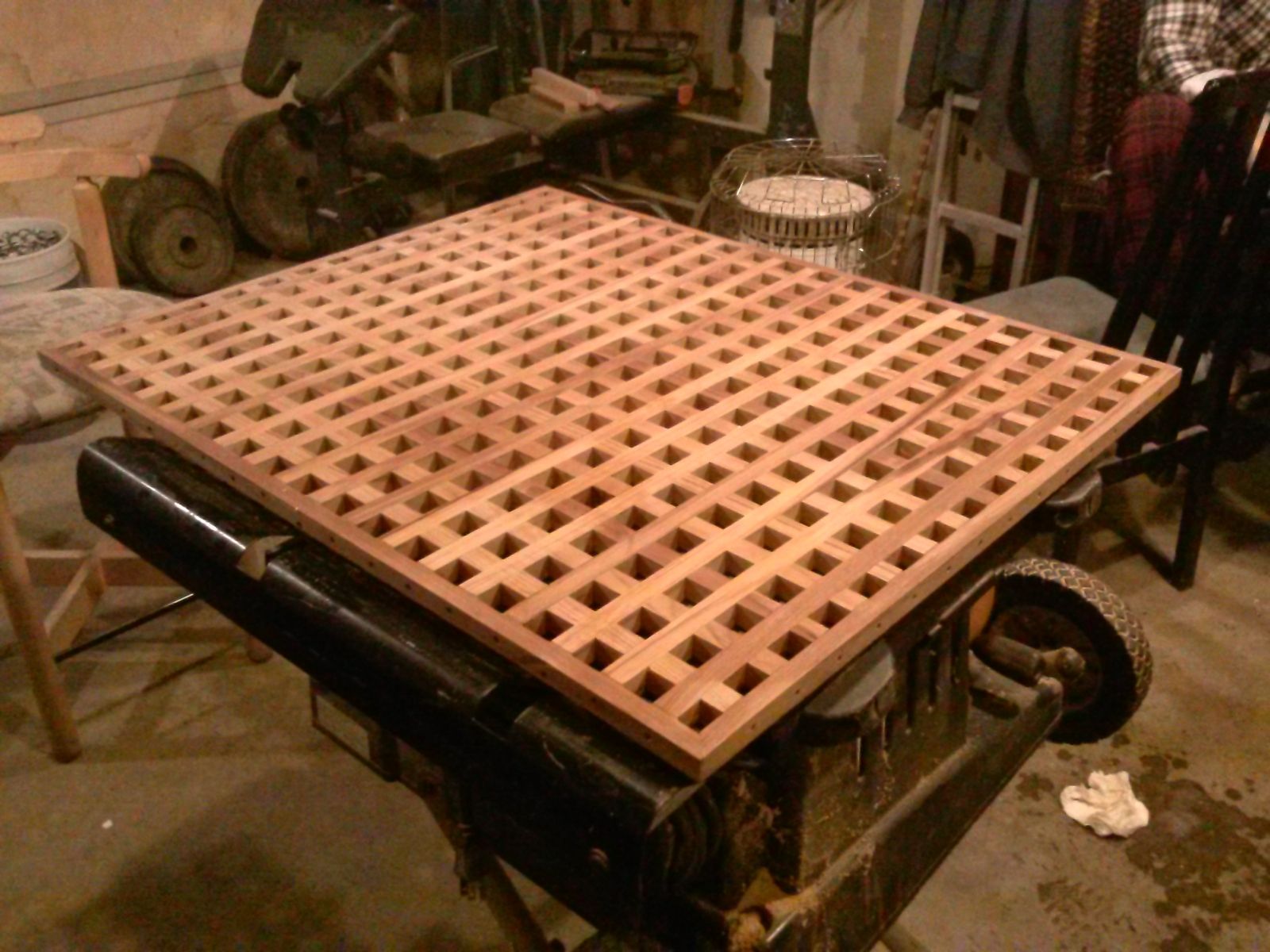 Hand Made Teak Shower Grating by Petticrafts