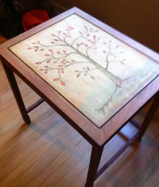 Custom Made End Table With Tree