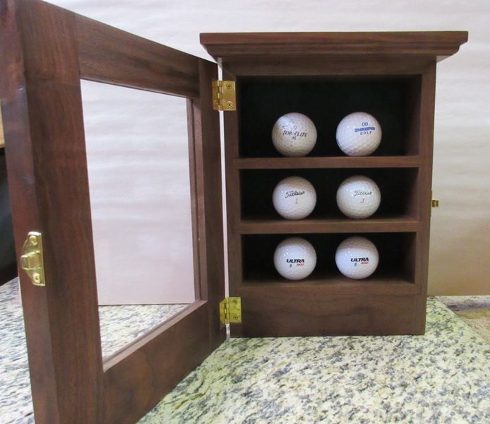 Custom Golf Ball Display Case by Woodworking Plus