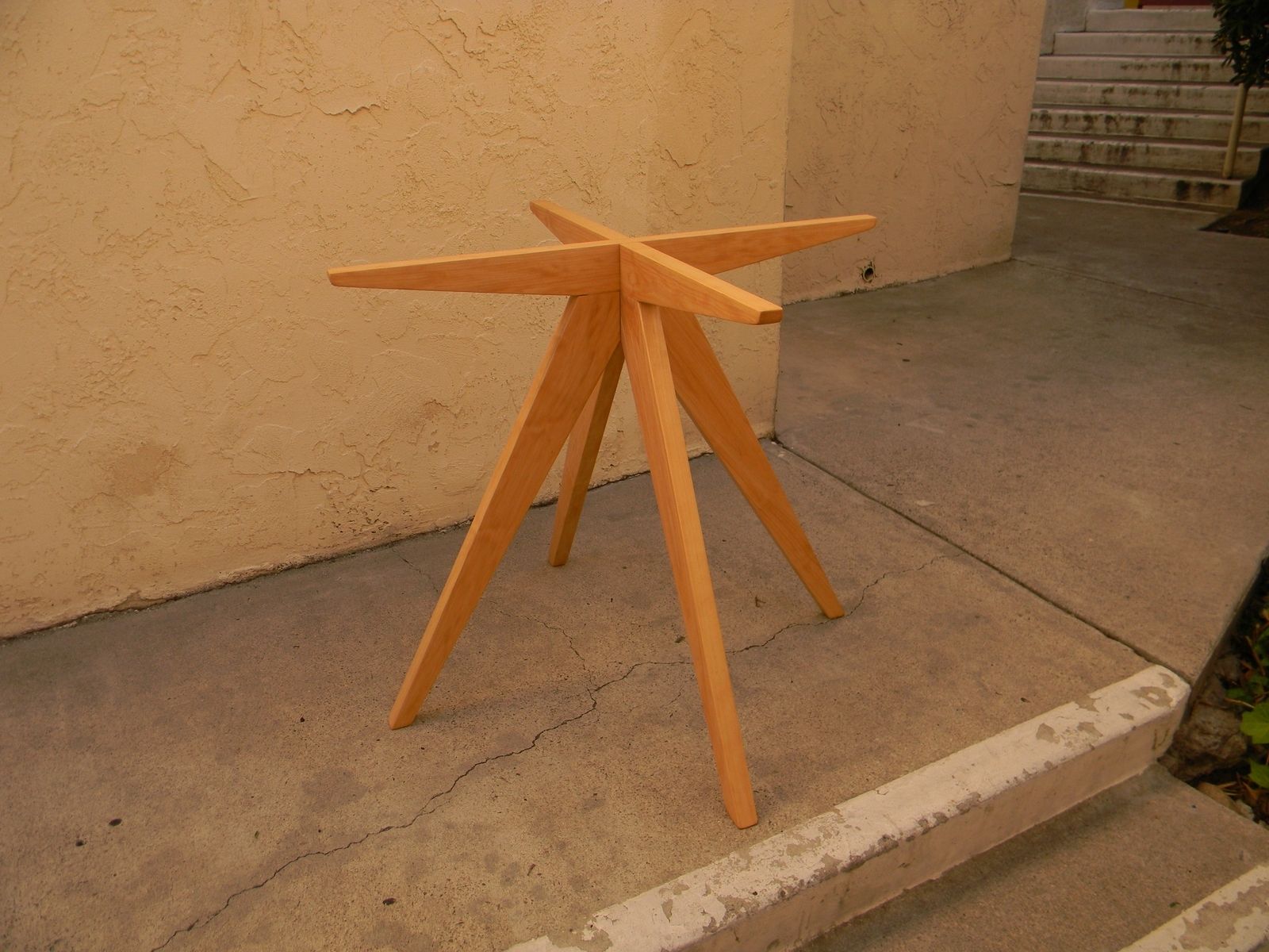 Hand Made Ibi's Table Base For Glass Top Dining Table by Jonathan