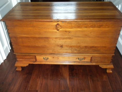 Custom Made Antique Heart Pine Hope/Blanket Chest