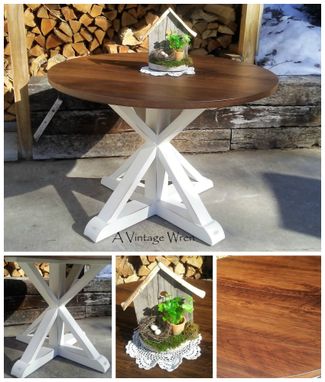 Custom Made Pedestal Table/ Modern Rustic Farm Table