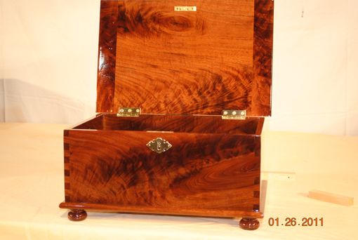 Custom Made Elegant Walnut Burl Jewelry Box