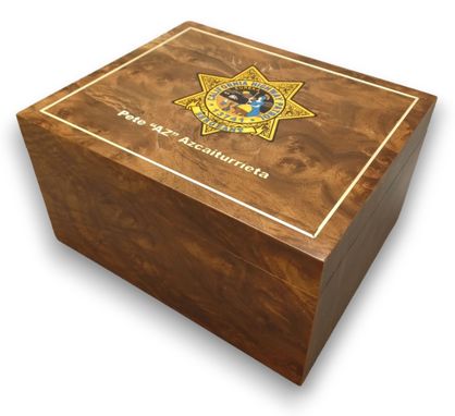 Custom Made 50 Count Custom Humidor In Walnut Made In The U.S. Free Engraving And Shipping.