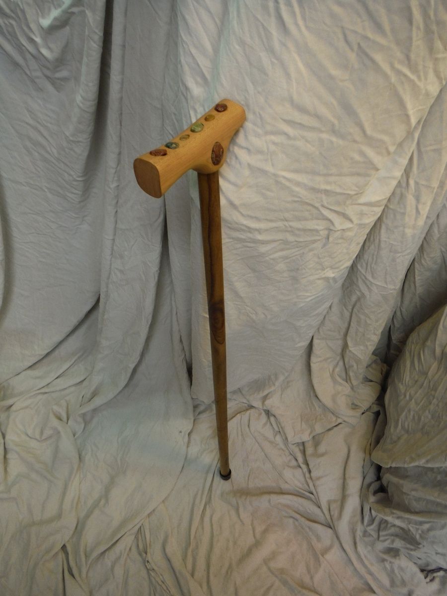 Custom Made Walking Cane With Stones by KittyBear Design