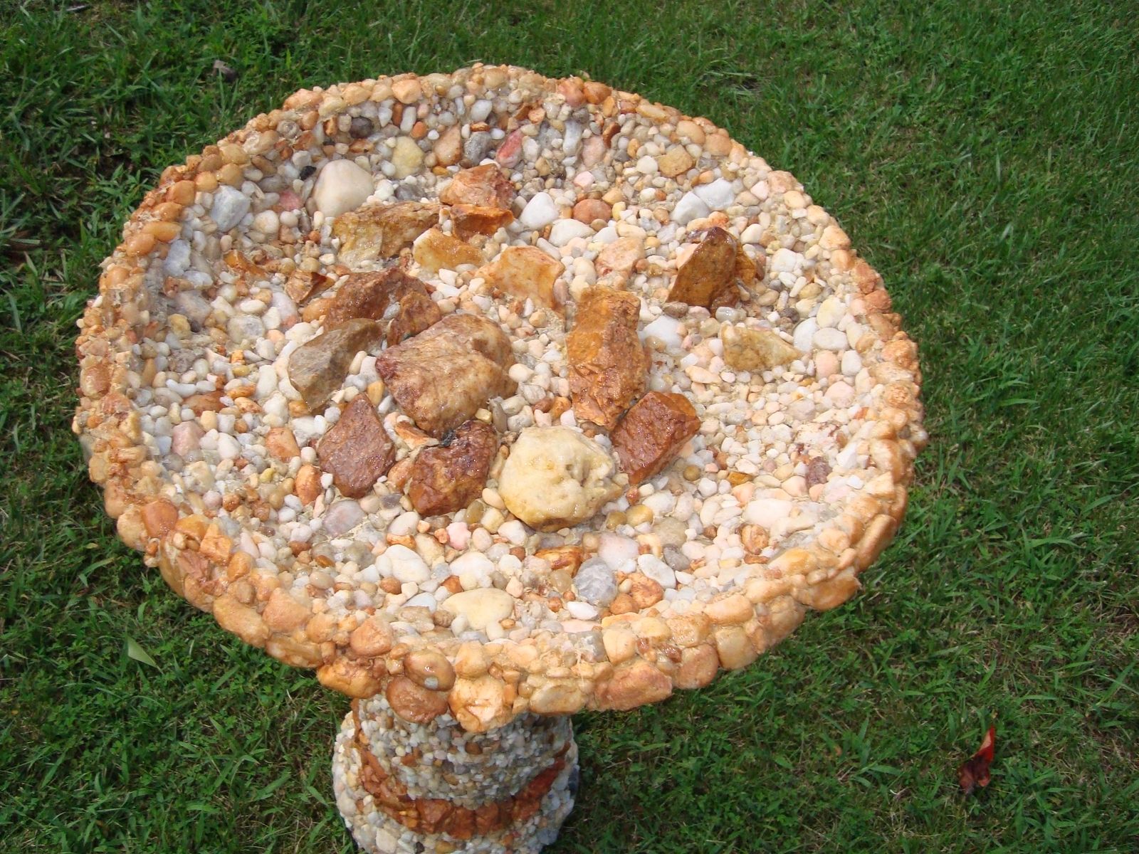 Hand Made River Rock Birdbath By A 1 Time Design | CustomMade.com