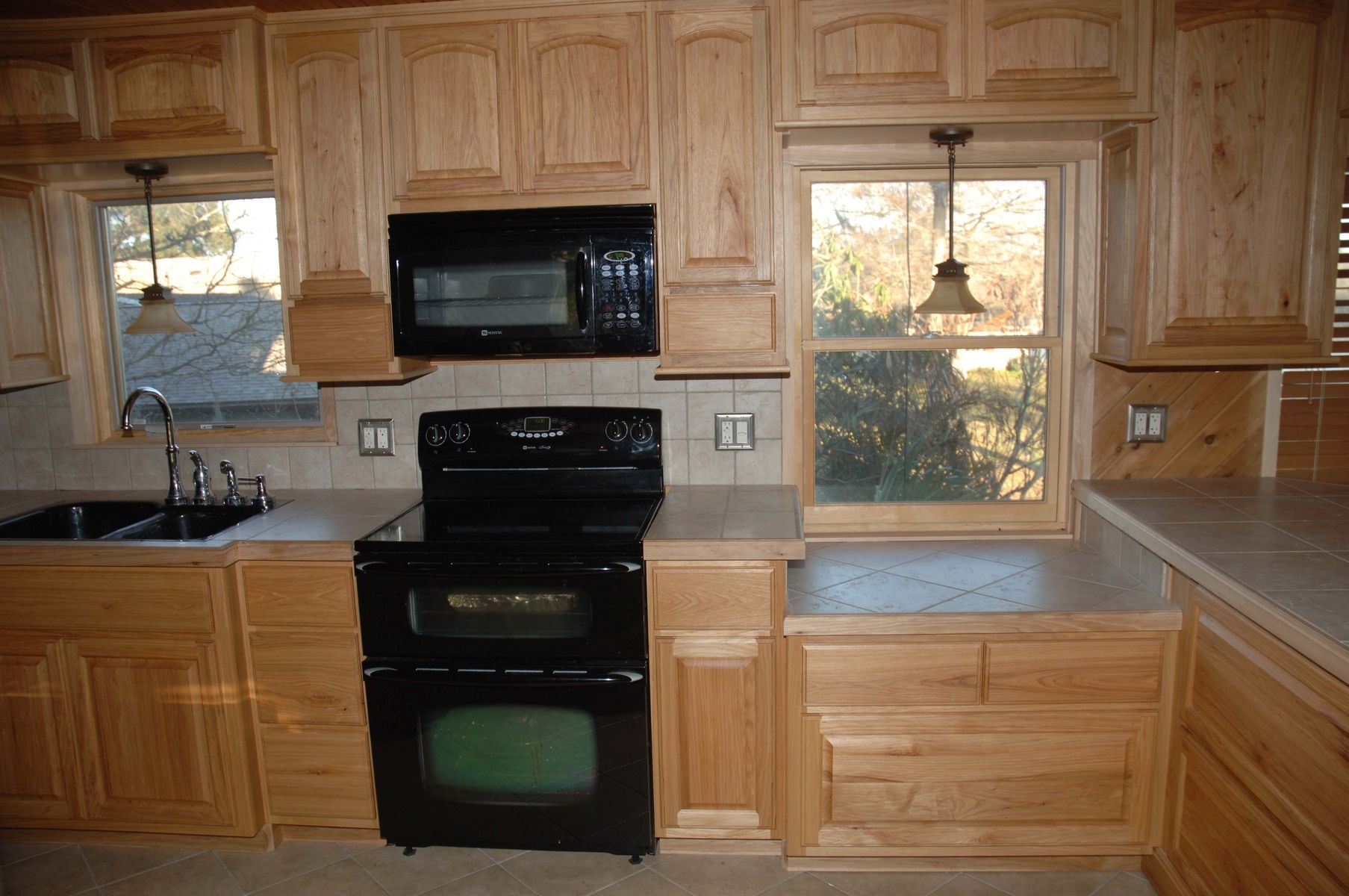 Custom Made Hickory Kitchen Cabinets by Natural Mystic Woodwork 