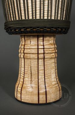 Custom Made Curly Maple Djembe - African Styled Hand Drum
