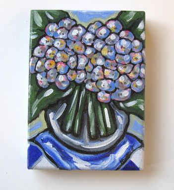 Custom Made Hydrangea Still Life Painting Original Acrylic On Canvas