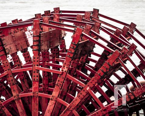 Custom Made Red Paddlewheel On The Mississippi River (Landscape) : A 10x13 Walking Pants Print