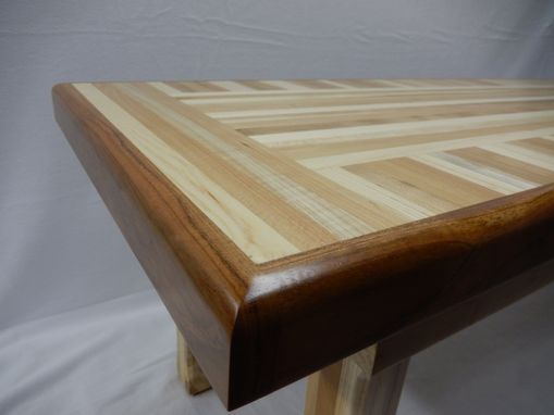 Custom Made Hand Crafted Mixed Hardwood Bench