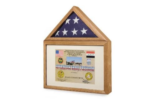 Custom Made Flag Display Case - Flag Shadow Box, Flag And Medals Case