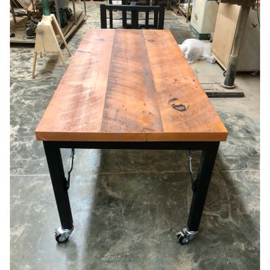 Custom Made Reclaimed Table With Folding Legs