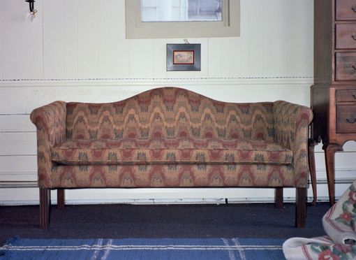 Custom Made New England Camel Back Sofa