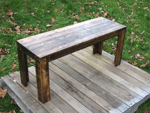 Custom Made Reclaimed Wood Rustic Style Bench