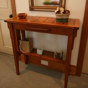 Hand Made Cherry Sink Cabinet With Walnut Top And Handcrafted Copper Farm  Sink by MOSS Farm Designs