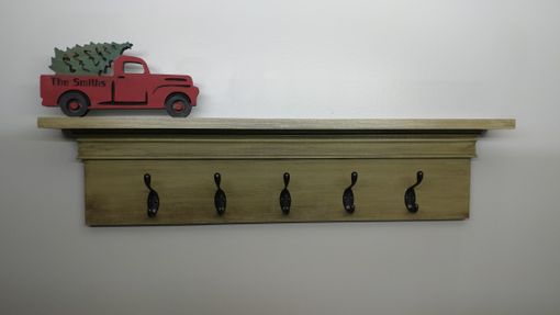 Custom Made Elegant Coat Rack With Shelf