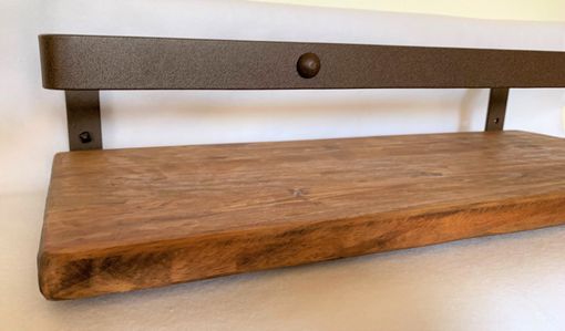 Custom Made Farmhouse Shelf, Rustic Country Shelves, Metal & Wood Wall Shelving