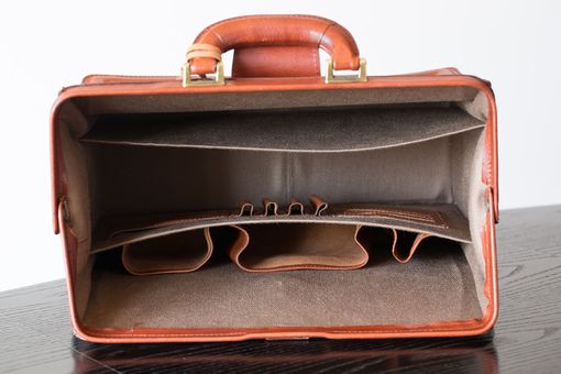 Custom Made Churchill Leather Briefcase, Italian Restyling