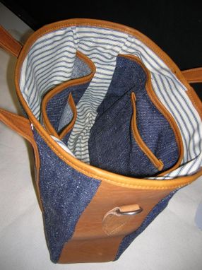 Custom Made Cane Denim Tote Bag