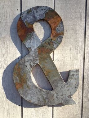 Custom Made Ampersand On Sale Letter Metal Industrial 24 Inches Tall By 18 Inches Wide