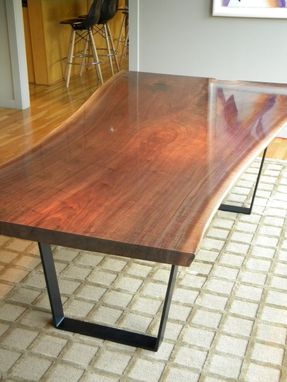 Custom Made Live Edge Walnut Dining Table