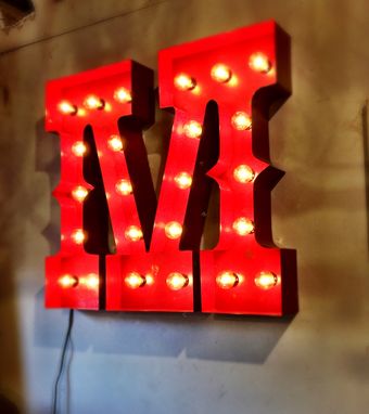 Custom Made M Marquee Lighted Letter