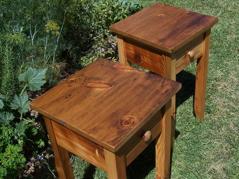 Buy Custom Reclaimed Antique Pine End Table, made to order from The
