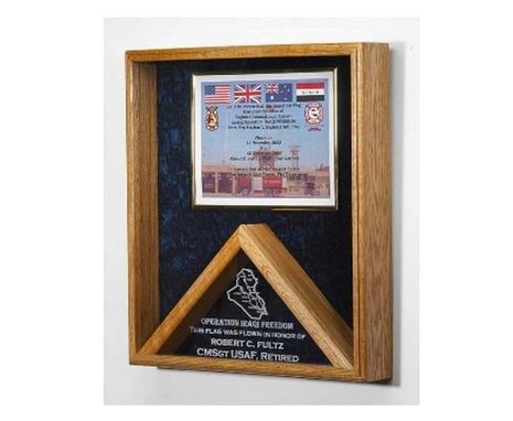Custom Made Military Certificates And Flag Frames - Combo Flag Case