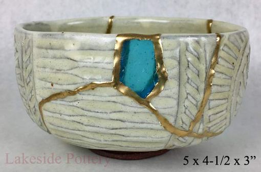Custom Made Kintsugi / Kintsukuroi Pottery Repaired With Gold Effect