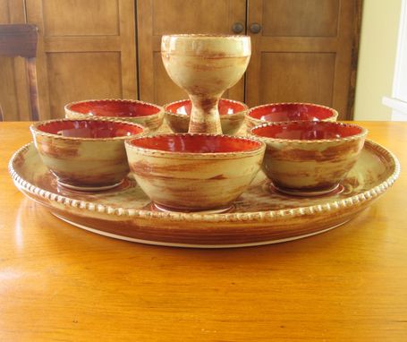 Custom Made A Sedar Meal Platter With Bowls