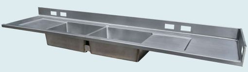 Custom Made Stainless Countertop With 2 Drainboards