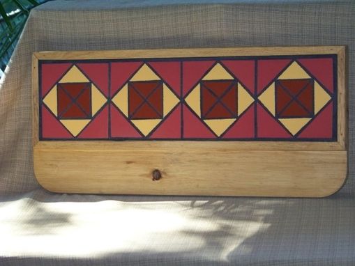 Custom Made Coat Rack - Set In Red And Gold