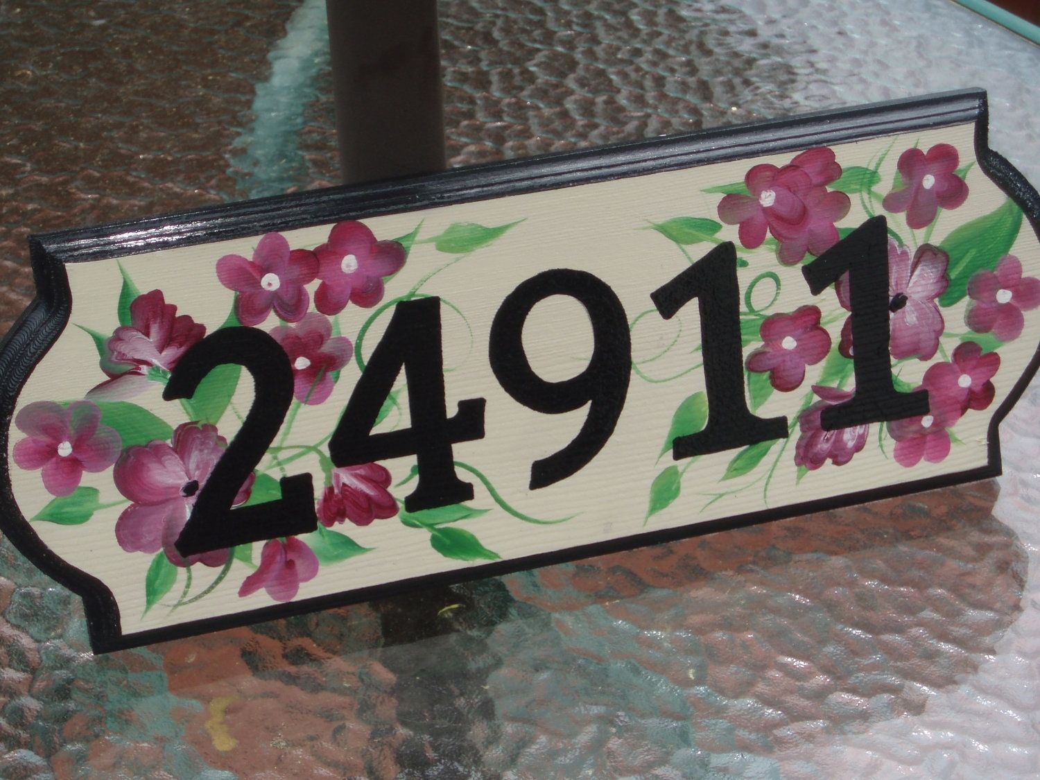 Buy Hand Made Hand Painted House Number Sign Or Address Sign, made to