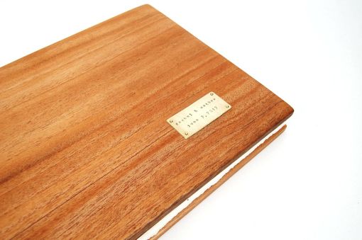 Custom Made Unique Guest Book With Wood Covers - Custom Wedding Personalized Rustic Elegant  Anniversary Gift