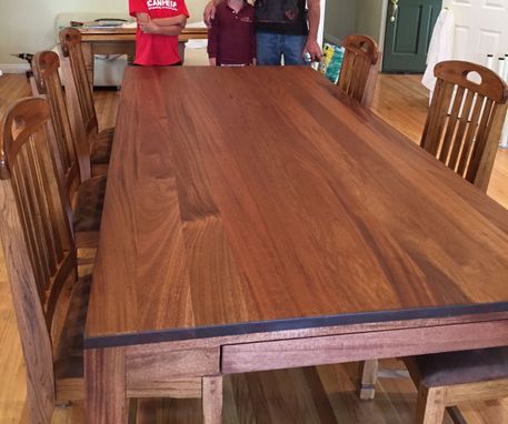 Custom Made Suzanne's 8 Foot Long African Mahogany Dining Table