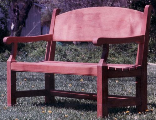 Custom Made Mahogany Garden Bench