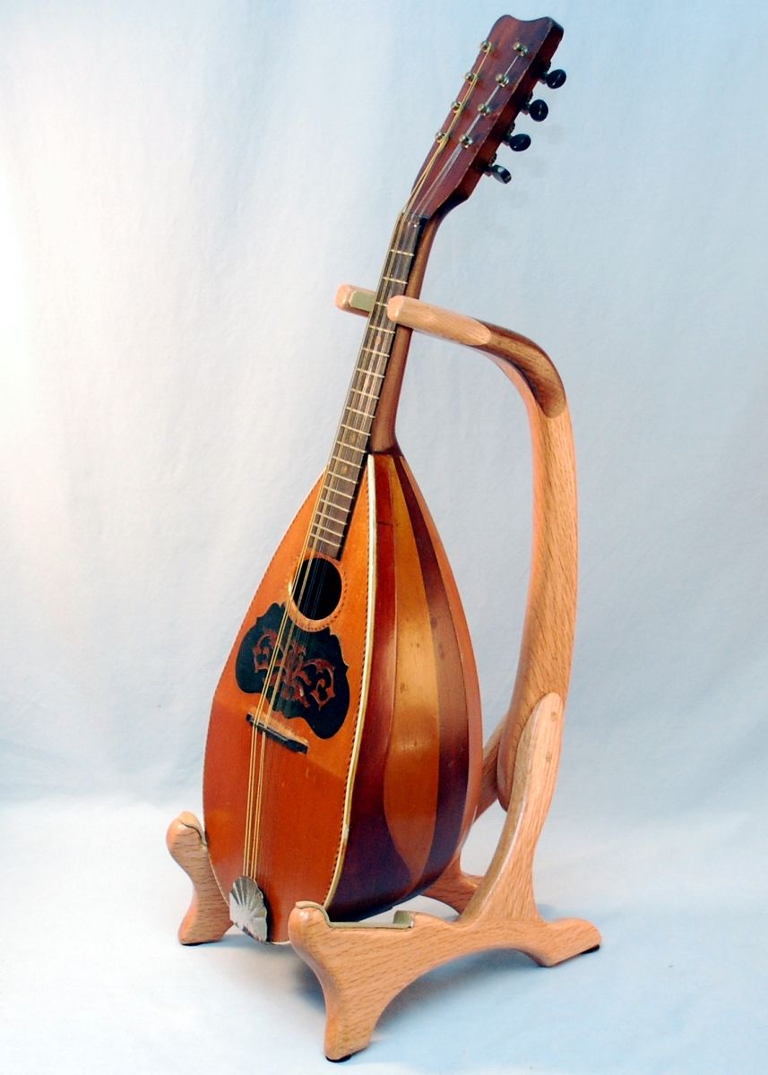 Custom Oak /Walnut Mandolin Stand by South Mountain Woodworks